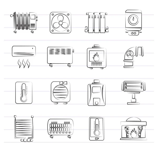 Symbole Für Haushaltsgeräte Vektorsymbole Gesetzt — Stockvektor