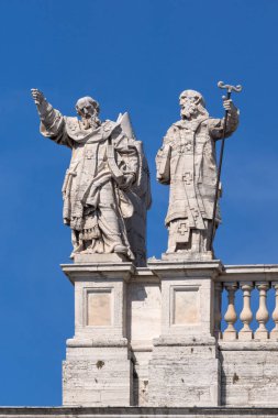 Rome, İtalya - 25 Haziran 2017: Basilica San Giovanni in Laterano (Basilica di San Giovanni in Laterano) yılında Roma, İtalya, şehrin mimari detay