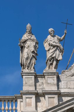 Rome, İtalya - 25 Haziran 2017: Basilica San Giovanni in Laterano (Basilica di San Giovanni in Laterano) yılında Roma, İtalya, şehrin mimari detay
