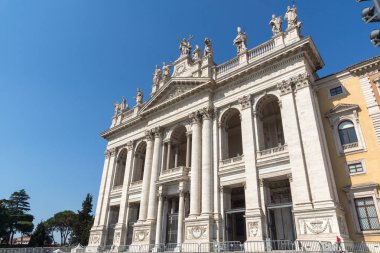 Rome, İtalya - 25 Haziran 2017: Basilica San Giovanni Laterano (Basilica di San Giovanni in Laterano) yılında Roma, İtalya, şehrin içinde