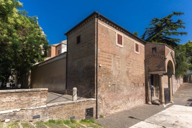 Rome, İtalya - 25 Haziran 2017: St. Clement Basilica City Roma, İtalya