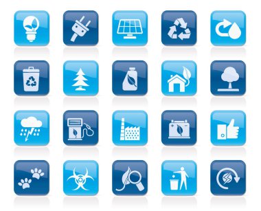 Ekoloji, çevre ve doğa simgeler 2 - vektör Icon set