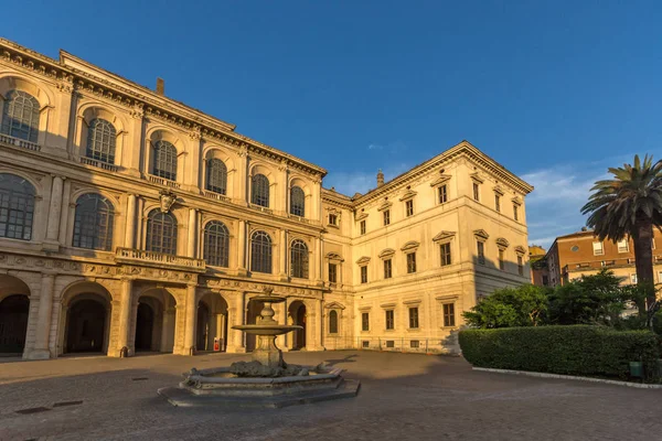 Rom Italien Juni 2017 Gelber Untergang Bei Untergang Palazzo Barberini — Stockfoto
