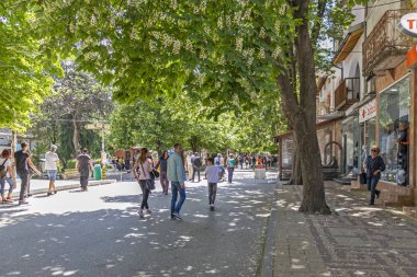 Sandanski 'deki ana yaya sokağı.