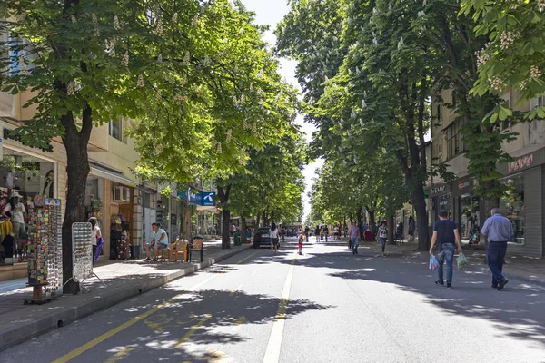 Calle peatonal principal en la ciudad de Sandanski — Foto de Stock