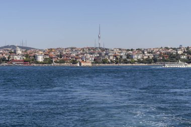 Boğaz 'dan İstanbul, Türkiye' ye panoramik manzara