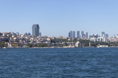 Boğaz 'dan İstanbul, Türkiye' ye panoramik manzara