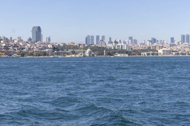 Boğaz 'dan İstanbul, Türkiye' ye panoramik manzara