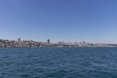 Boğaz 'dan İstanbul, Türkiye' ye panoramik manzara