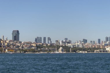 Boğaz 'dan İstanbul, Türkiye' ye panoramik manzara