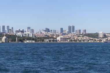 Boğaz 'dan İstanbul, Türkiye' ye panoramik manzara