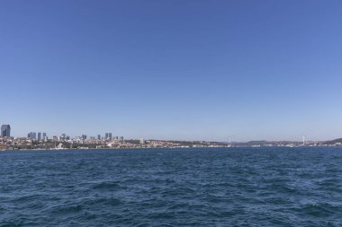 Boğaz 'dan İstanbul, Türkiye' ye panoramik manzara