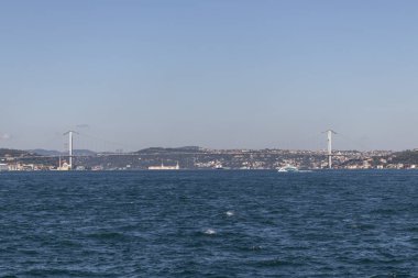 Boğaz 'dan İstanbul, Türkiye' ye panoramik manzara