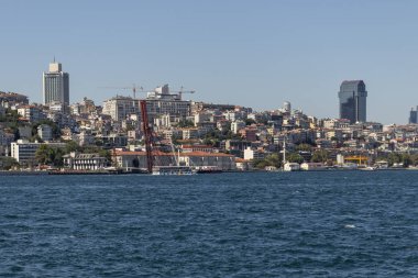 Boğaz 'dan İstanbul, Türkiye' ye panoramik manzara