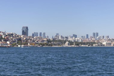Boğaz 'dan İstanbul, Türkiye' ye panoramik manzara