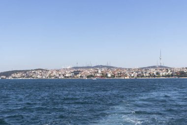 Boğaz 'dan İstanbul, Türkiye' ye panoramik manzara