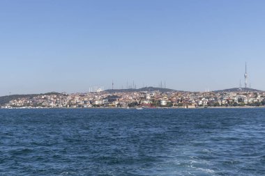 Boğaz 'dan İstanbul, Türkiye' ye panoramik manzara