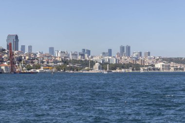 Boğaz 'dan İstanbul, Türkiye' ye panoramik manzara