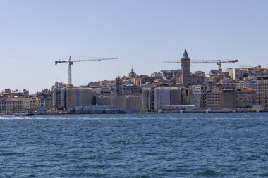 Boğaz 'dan İstanbul, Türkiye' ye panoramik manzara