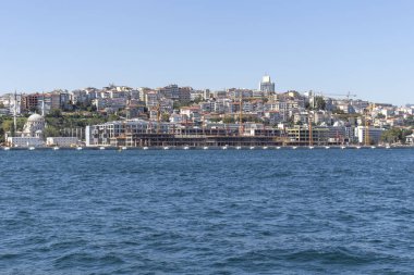 Boğaz 'dan İstanbul, Türkiye' ye panoramik manzara