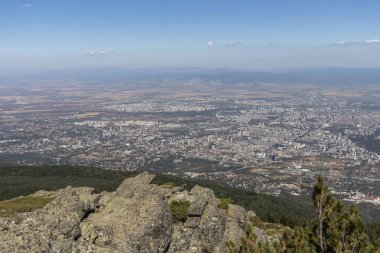 Bulgaristan 'ın Kamen del Peak kentinden Sofya Panoraması