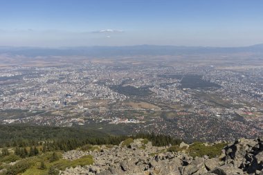 Bulgaristan 'ın Kamen del Peak kentinden Sofya Panoraması