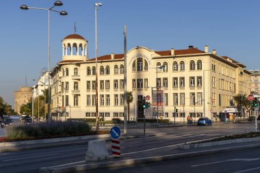 Yunanistan 'ın Selanik kentindeki tipik cadde