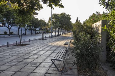 Yunanistan 'ın Selanik kentindeki tipik cadde