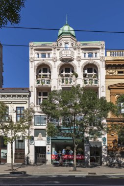 Tipik sokak ve Belgrad inşaat kenti