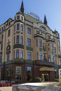 Tipik sokak ve Belgrad inşaat kenti