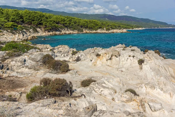 Orange Beach Kavourotripes at Sithonia peninsula, Greece — Stock Fotó