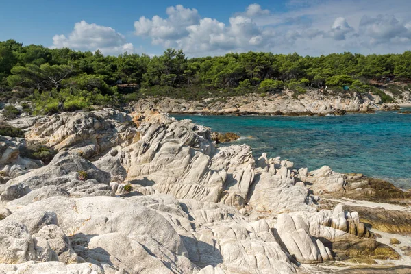 Orange Beach Kavourotripes at Sithonia peninsula, Greece — Stockfoto