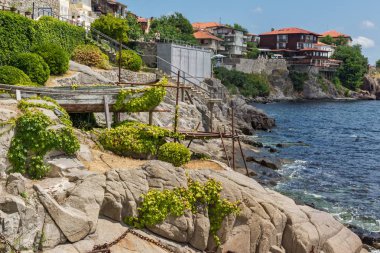 Bulgaristan 'ın Sozopol kentinde Antik tahkimat kalıntıları