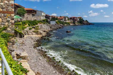 Bulgaristan 'ın Sozopol kentinde Antik tahkimat kalıntıları