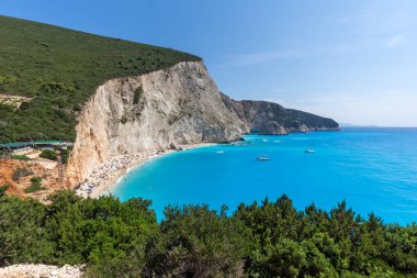 Porto Katsiki Sahili Panoraması, Lefkada, Yunanistan