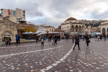 Atina, Attica, Yunanistan 'daki Monastiraki Meydanı