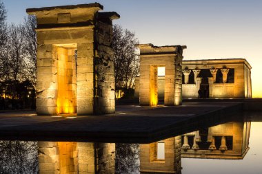 Temple of Debod in City of Madrid, Spain clipart