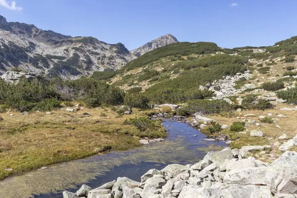 Landschap met bergrivier, Pirin Mountain, Bulgarije — Stockfoto