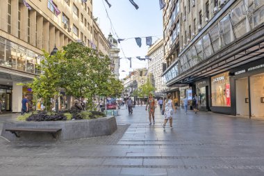 Sırbistan 'ın başkenti Belgrad' da Prens Michael Caddesi