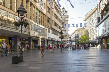 Sırbistan 'ın başkenti Belgrad' da Prens Michael Caddesi