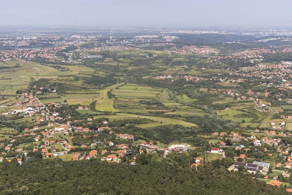 Panoramiczny widok z wieży Avala, Belgrad, Serbia — Zdjęcie stockowe