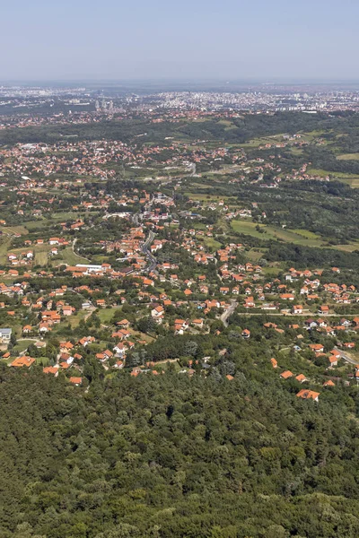 Avala Kulesi, Belgrad ve Sırbistan 'dan panoramik manzara — Stok fotoğraf