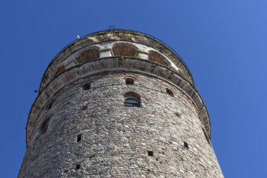 Türkiye 'nin İstanbul kentinin merkezindeki Galata Kulesi