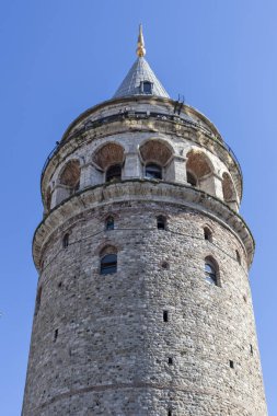 Türkiye 'nin İstanbul kentinin merkezindeki Galata Kulesi