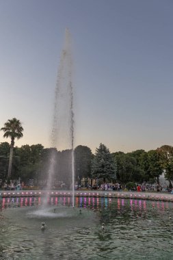 İstanbul, Türkiye 'de Ayasofya önündeki çeşme