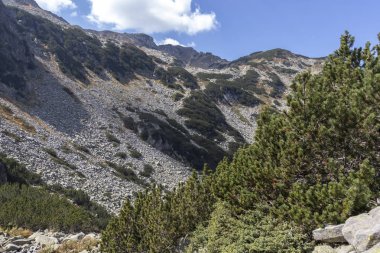 Bulgaristan 'ın Banderitsa Gölü yakınlarındaki Pirin Dağı manzarası