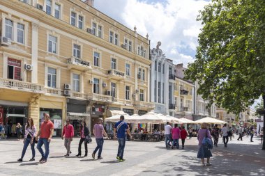 Bulgaristan 'ın Filibe kentinde merkez yaya caddesi