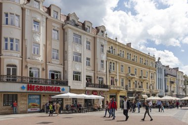 Bulgaristan 'ın Filibe kentinde merkez yaya caddesi