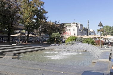 Sırbistan 'ın Belgrad kentindeki Cumhuriyet Meydanı