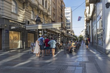 Sırbistan 'ın Belgrad kentinin merkezindeki Knez Mihailova Caddesi
